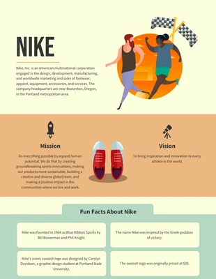 Free  Template: Infografía de Nike