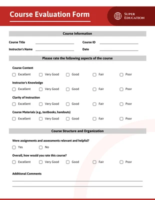 business  Template: Simple Deep Red Education Forms