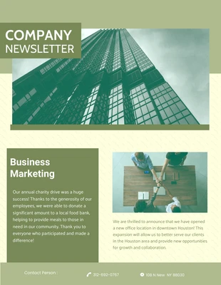 Green Minimalist Company Newsletter