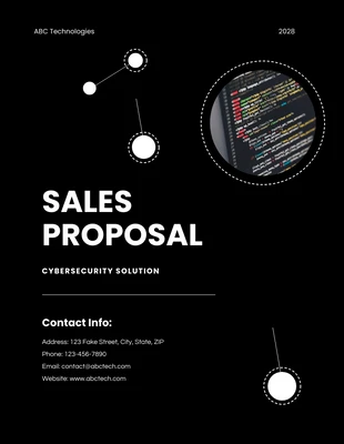 Free  Template: Simple Modern Yellow And Black Sales Proposal