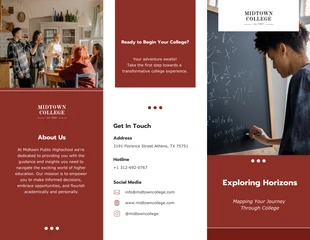 business  Template: Maroon Minimalist College Brochure