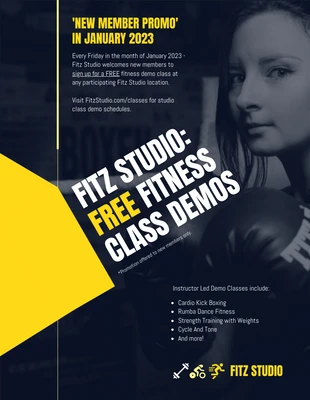 business  Template: New Members Fitness Event Poster