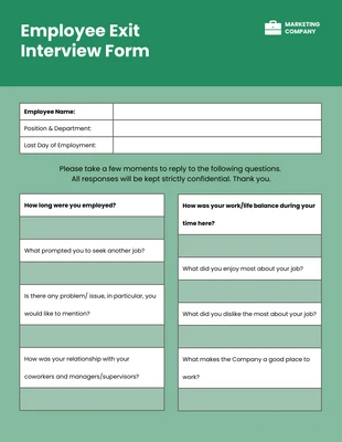 Template Exit Interview