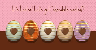 Free  Template: Chocolate Egg Easter Facebook Post