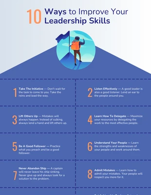 Free  Template: Improve Leadership Infographic Template