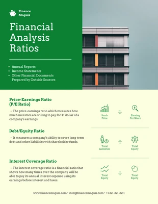Financial Analysis Ratios
