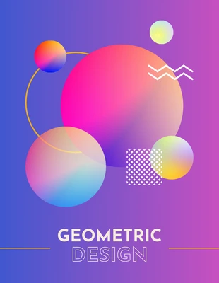 Free  Template: Póster Geométrico abstracto degradado