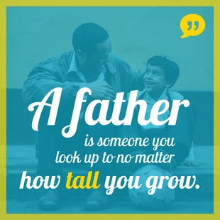 premium  Template: Photo Father's Day Quote Instagram Post