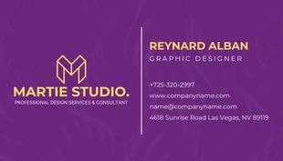 Dark Purple Modern Texture Graphic Design Business Card - Pagina 2