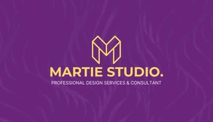Free  Template: Dark Purple Modern Texture Graphic Design Business Card