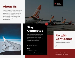 Free  Template: Airline Services Brochure