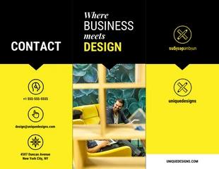 Free accessible Template: Modern Creative Agency Tri Fold Brochure Design Template