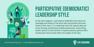 business  Template: Ejemplo de estilo de liderazgo participativo