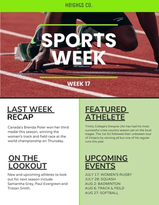 Free  Template: Sports Newsletter