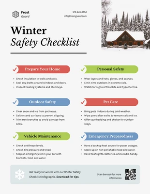 premium  Template: Winter Safety Checklist Infographic
