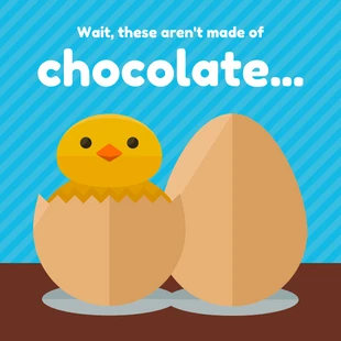 Free  Template: Post Instagram di Pasqua non al cioccolato