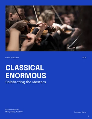 Royal Blue Classical Event Proposal