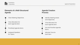 Grey and Yellow Simple Agenda Presentation - صفحة 4
