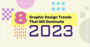 Free  Template: Tendenze del design grafico 2023 Messaggio Facebook