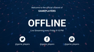 Free  Template: Dunkles Muster Offline-Twitch-Banner
