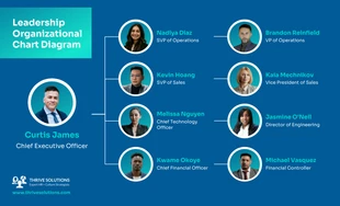 business  Template: Modelo de Diagrama Organizacional de Liderança