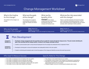 premium  Template: Modèle de rapport sur la gestion du changement