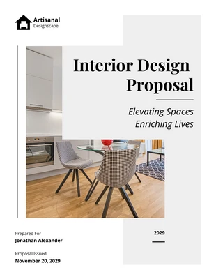 business  Template: Proposta de Design de Interiores