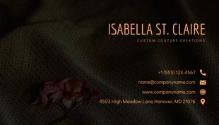 Black Modern Texture Fashion Business Card - Pagina 2
