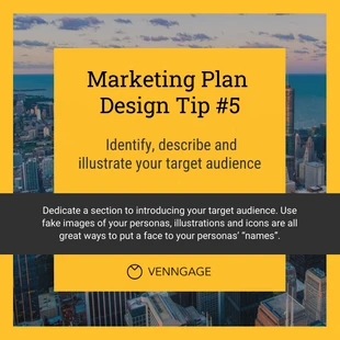 premium  Template: Gelber Marketingplan Instagram Post