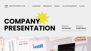 Free  Template: Simple Grey And Yellow Company Presentation