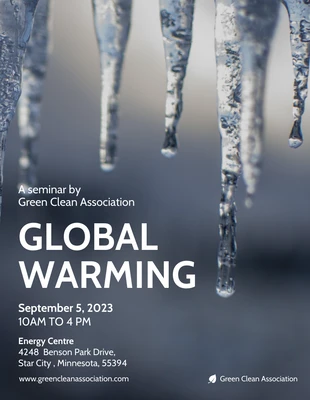 Free  Template: Global Warming Event Poster