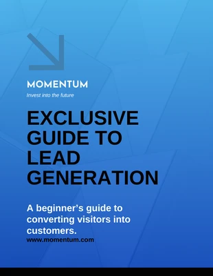 premium  Template: Ebook sobre geração de leads de marketing de conteúdo