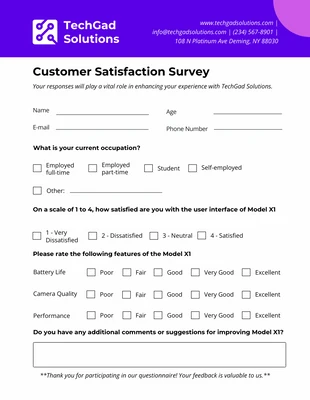 Free  Template: Vibrant Modern Simple Questionnaire Form