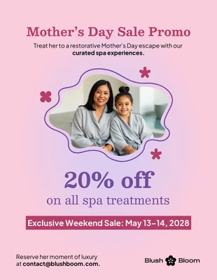 Free  Template: Mother's Day Sale Flyer Template
