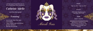 Free  Template: Bannière luxueuse Mardi Gras pourpre et or
