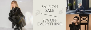 Free  Template: Beige Simple Aesthetic Fashion Sale Banner
