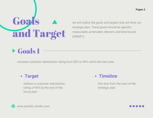 Simple Shapes Purple Strategic Plan - Pagina 3