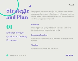 Simple Shapes Purple Strategic Plan - صفحة 4