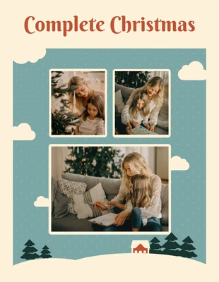 Free  Template: Vintage Background Christmas Collage