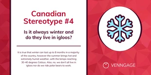 Free  Template: Divertido estereotipo invernal canadiense FAQ Twitter Post
