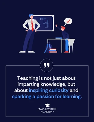Free  Template: Poster con citazioni motivazionali per educatori