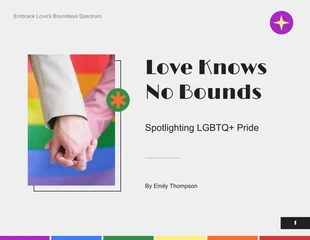 Free  Template: Graue minimalistische Rainbow Pride-Präsentation