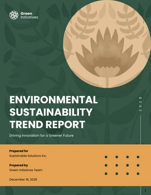 premium  Template: Environmental Sustainability Trend Report