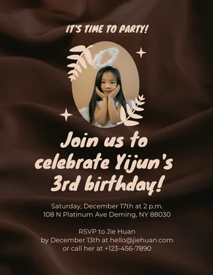 Free  Template: Flyer d'anniversaire Brown Aesthetic