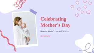 Free  Template: Purple and Red Cute Simple Mother Presentation
