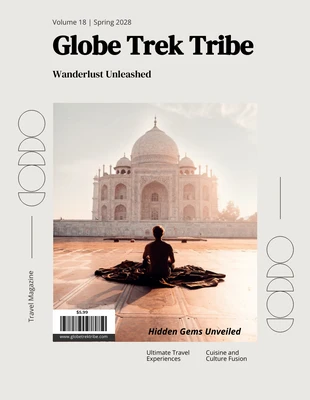 premium  Template: Leichtes, schlichtes Reisemagazin-Cover