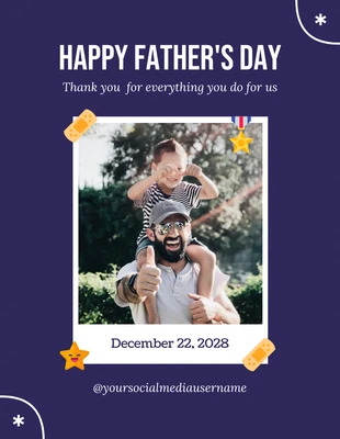 Free  Template: Happy Father's Day Flyer Template