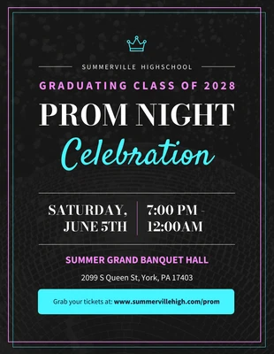 Free and accessible Template: Prom Night Poster