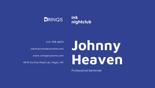 Clean White and Blue Bartender Business Card - Página 2