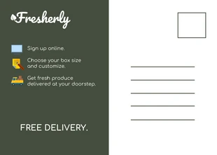 Vegetable Delivery Business Postcard - صفحة 2